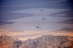 Ivanpah Solar Power Facility from the air 2014