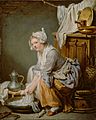 Jean-Baptiste Greuze (French - The Laundress (La Blanchisseuse) - Google Art Project