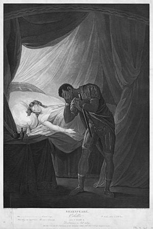 Josiah Boydell Desdemona in bed asleep - Othello Act V scene 2