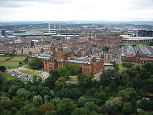 Kelvingrove Art Gallery and Museum from the University of Glasgow Tower