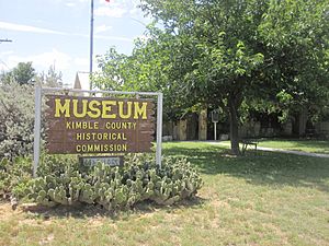 Kimble County Museum sign IMG 4337