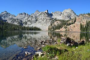 Alice Lake in the Sawtooth National Recreation Area in Blaine County.