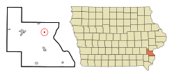 Location of Grandview, Iowa