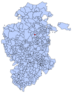 Municipal location of Carcedo de Bureba in Burgos province