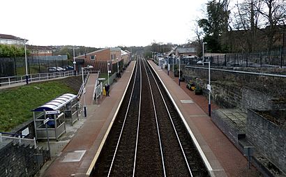 Maryhill railway station. View west from the overbridge.JPG