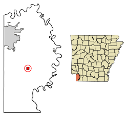 Location of Fouke in Miller County, Arkansas