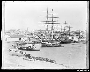 Paddle wheel ferry WARATAH, sailing ship GREAT VICTORIA and other vessels, Circular Quay (8123598973)