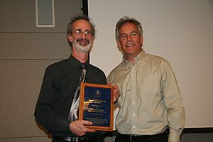Peter Gleick receiving Lifetime Achievement Award from the Silicon Valley Water Conservation Awards