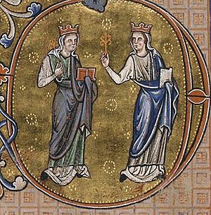 Peterborough Psalter c 1220-25 Mercy and Truth