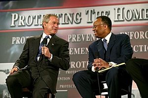 President George W. Bush and Larry Thompson