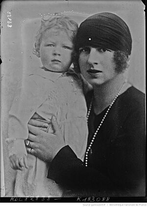 Princess Helen of Greece and her son