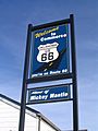 Route 66 with Mickey Mantle Sign