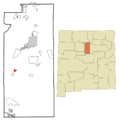 Santa Fe County New Mexico Incorporated and Unincorporated areas Los Cerrillos Highlighted