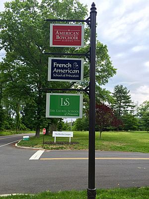 Schools signs of the Marillac campus at St. Joseph's Seminary (Princeton, New Jersey)