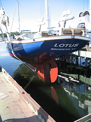 Schooner Lotus Lowered into Sodus Bay, 2007
