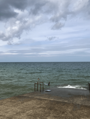 Sea Swimmers Sheringham Seafront East Anglia