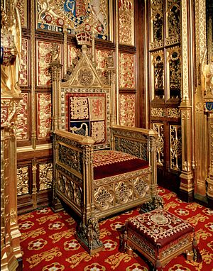 Sovereign's Throne in The House of Lords