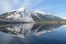 Stanton Mountain reflected in Lake McDonald