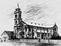 StateLibQld 1 104088 Lithograph of St Mary's Catholic Church at South Brisbane published in The Queenslander, 1893