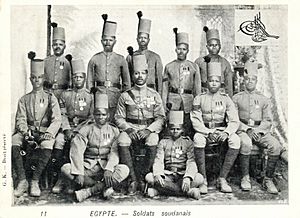 Sudanese soldiers in the Egyptian army, 1899