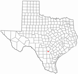 Location of Poteet, Texas