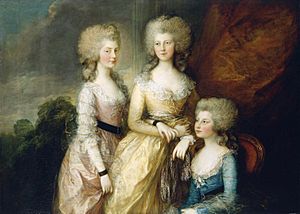 The Three Eldest Princesses, Charlotte, Princess Royal, Augusta and Elizabeth - Gainsborough 1784