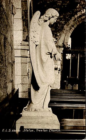 Treeton Church statue