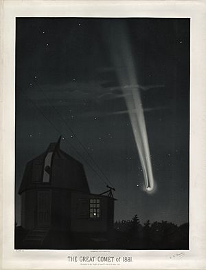 Trouvelot - The great comet of 1881 - edit 1