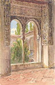 Truman Seymour, View into Courtyard, Alhambra