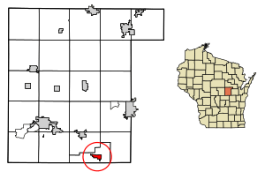 Location of Fremont in Waupaca County, Wisconsin.