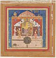 "Khusrau Parviz before his Father Hurmuzd (?)", Folio from a Shahnama (Book of Kings) MET DP215844
