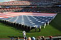 120710-N-MZ294-272 a giant American flag before the 2012 major league baseball All-Star Game