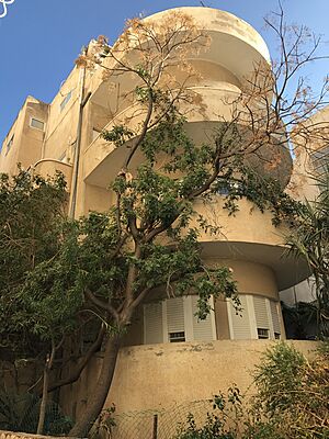 18 Bialik St - round balconies from left