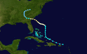 1940 Atlantic hurricane 3 track