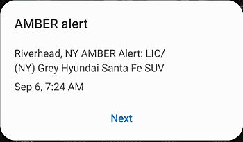 AMBER alert Android