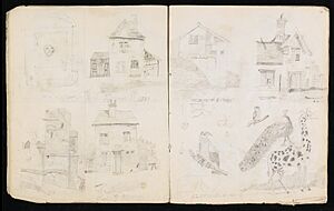 A page from Lister's sketchbook, 1832-34 Wellcome L0016920