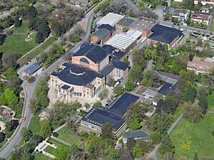 Aerial image of Bayreuth Festspielhaus (view from the southeast, 2024)