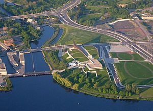 Aerial image of Canadian War Museum