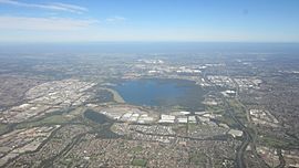 Aerial view of Eastern Creek, Greystanes, Horsley Park, Pemulwuy, Prospect and Wetherill Park