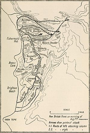 Battle of Sari Bair, first phase