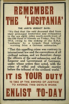 British Lusitania poster 1915 LOC cph.3g10930