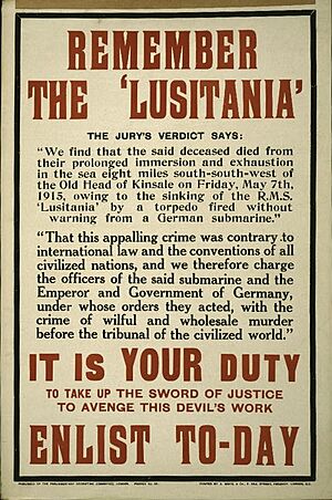 British Lusitania poster 1915 LOC cph.3g10930