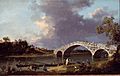 Canaletto (Giovanni Antonio Canal) - A View of Walton Bridge - Google Art Project