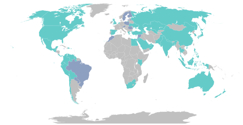 Cinnabon world map