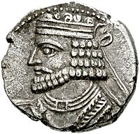 Coin of Vologases I (cropped), Seleucia mint