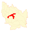 Location of the Chillán commune in the Ñuble Region