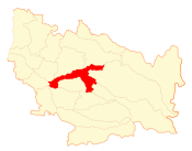 Location of the Chillán commune in the Ñuble Region