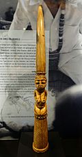 Divination tapper, Yoruba, Nigeria, 1800s, ivory - Rautenstrauch-Joest-Museum - DSC00262