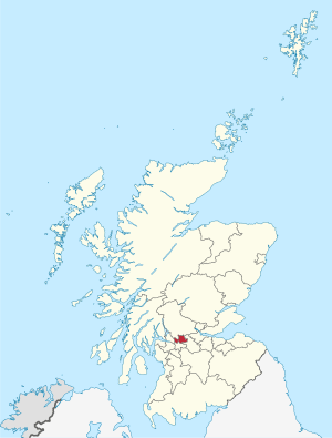 Location of East Dunbartonshire within Scotland
