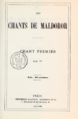 Editions Chants de Maldoror